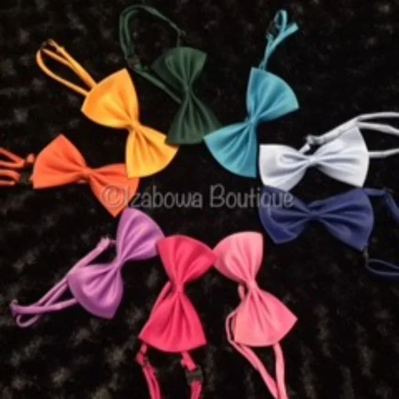 Lilac Cotton Bow Tie - Picture 2 of 2